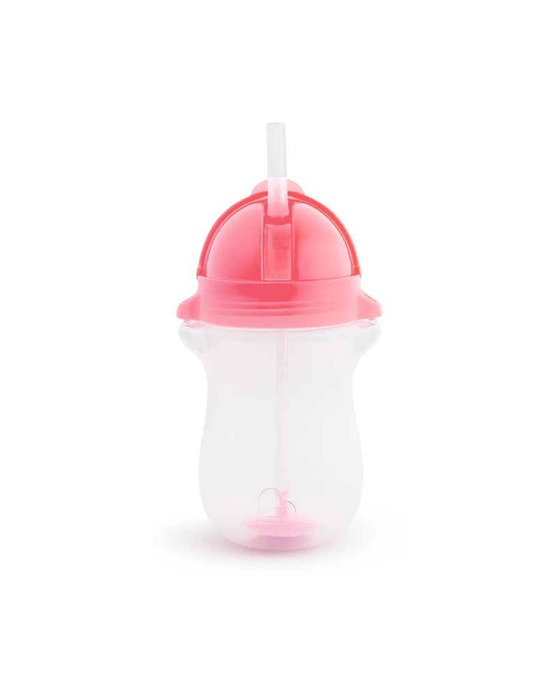 Munchkin Tıklama Kilitli Uçlu Pipetli Alıştırma Bardağı, 12ay+, 296ml, Pembe, 1 Adet
