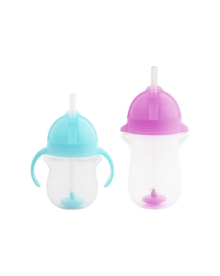 Munchkin Tıklama Kilitli Uçlu Pipetli Alıştırma Bardağı 6ay+ 207 ml Mavi ve 12ay+ 296 ml Mor