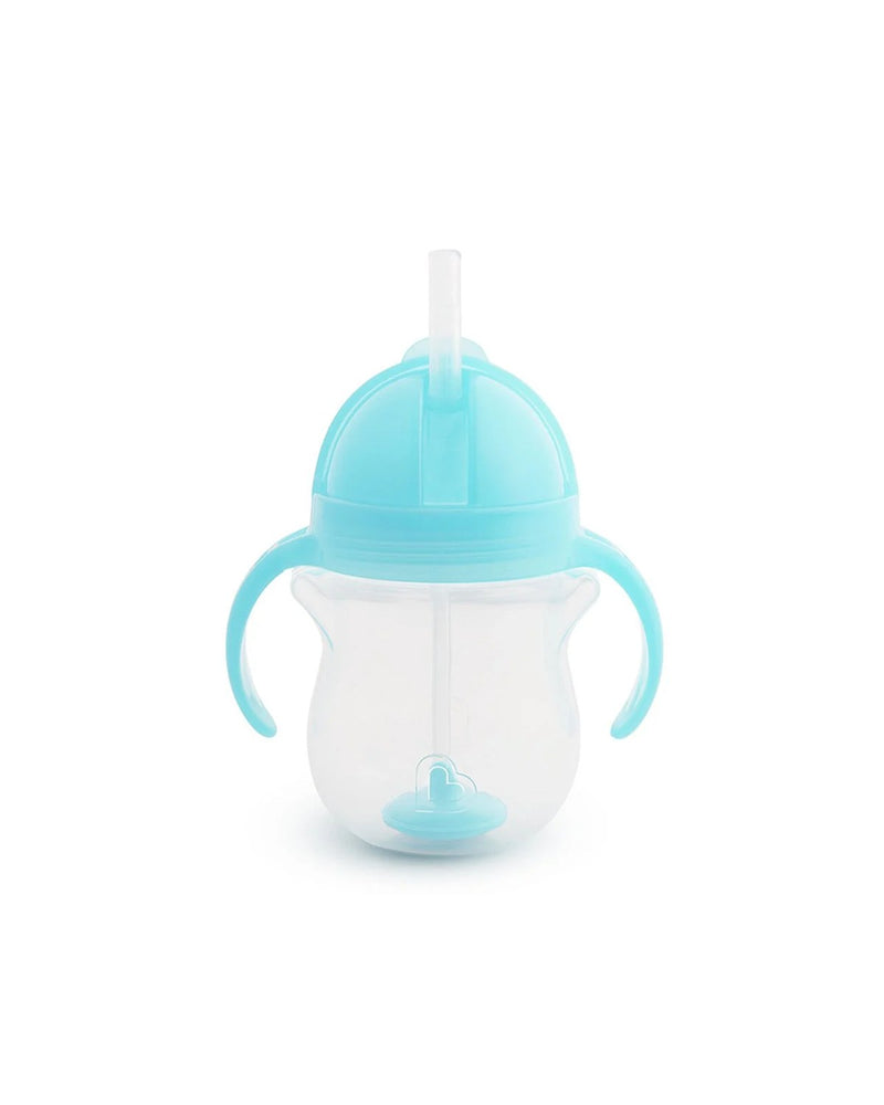 Munchkin Tıklama Kilitli Uçlu Pipetli Alıştırma Bardağı, 6ay+, 207ml, Mavi, 1 Adet