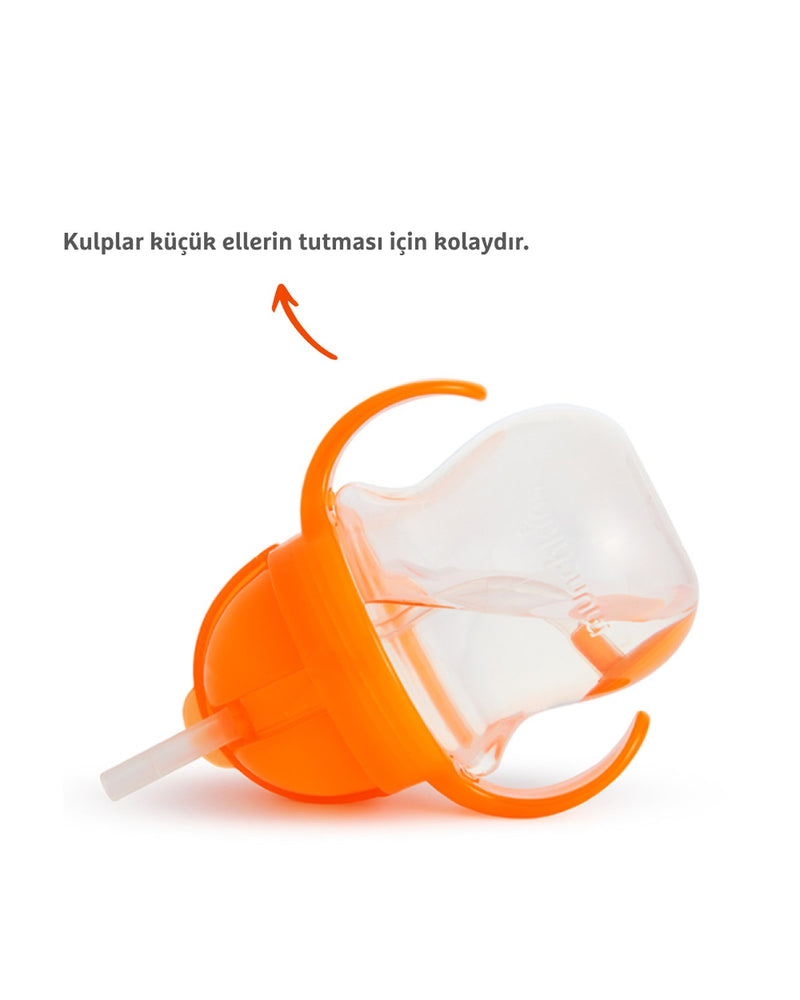 Munchkin Tıklama Kilitli Uçlu Alıştırma Bardağı, 6ay+, 207ml, Turuncu, 1 Adet