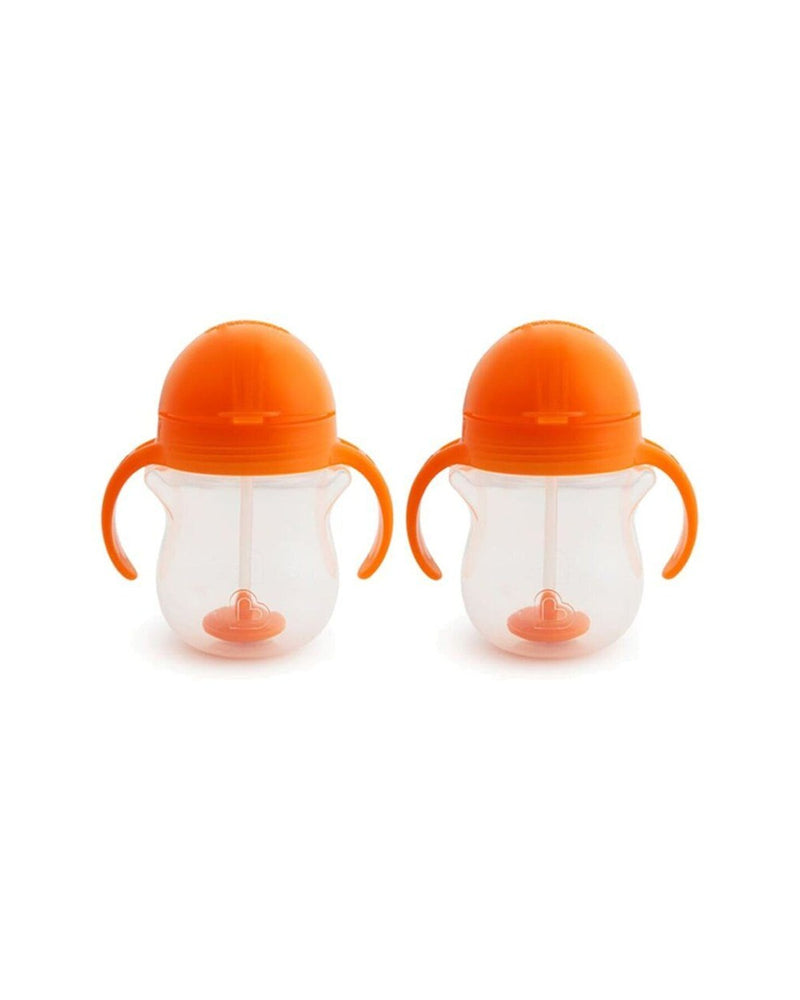 Munchkin Tıklama Kilitli Uçlu Alıştırma Bardağı, 6ay+, 207ml, Turuncu, 2li Paket 1225801-T2