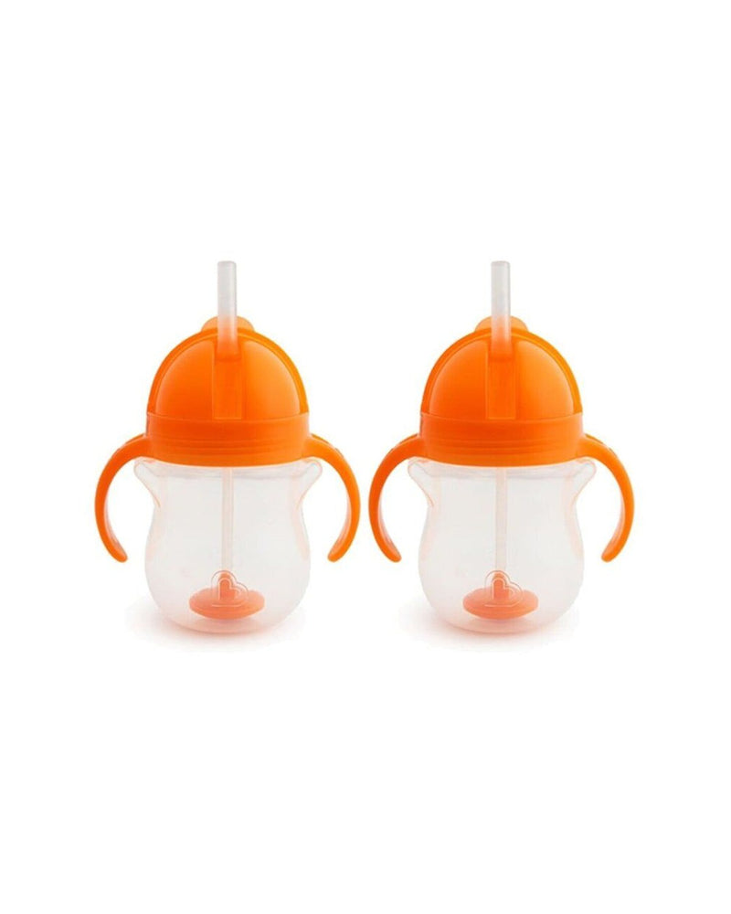 Munchkin Tıklama Kilitli Uçlu Alıştırma Bardağı, 6ay+, 207ml, Turuncu, 2li Paket 1225801-T2