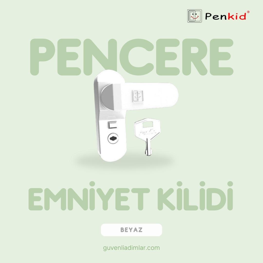 Pencere Emniyet Kilidi Anahtarlı - Beyaz