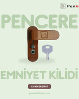 Vidalı & Anahtarlı Pencere Kilidi (Kahverengi)