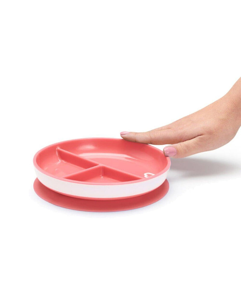 Sabit Vakumlu Beslenme Tabağı &Tıklama Uçlu Pipetli Alıştırma Bardağı 6AY+ PEMBE&MAVİ 2'li Paket