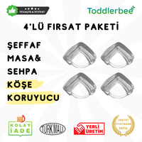 4 Adet Şeffaf Bebek Çocuk Mobilya Köşe Koruyucu