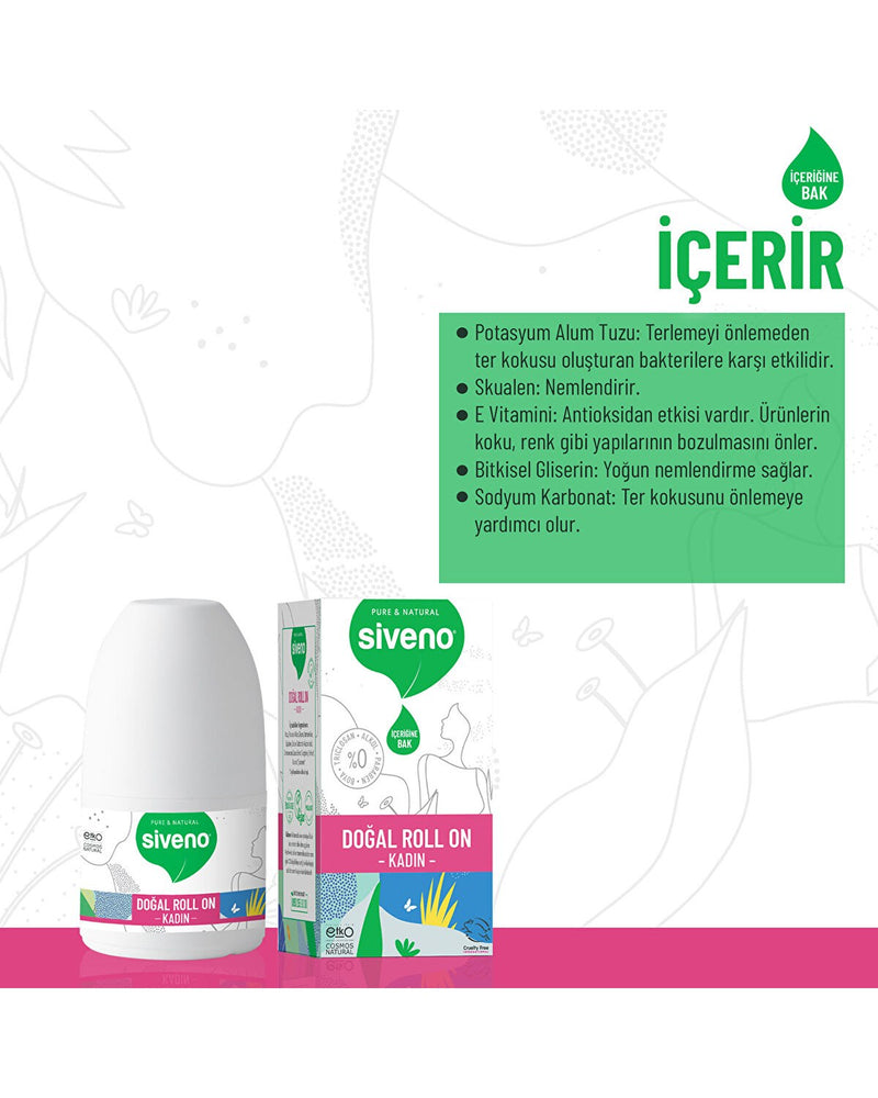 %100 Doğal Roll-On Kadınlar İçin 50 ml