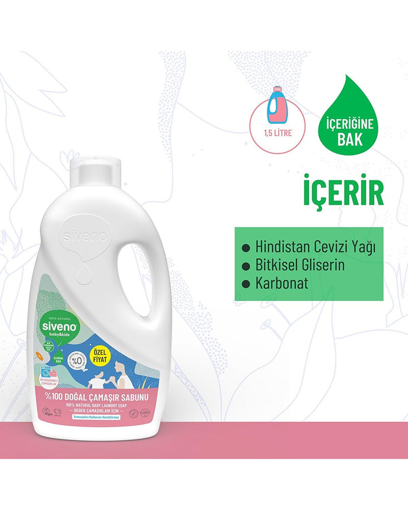 Bebek Doğal Çamaşır Sabunu 1500 ml