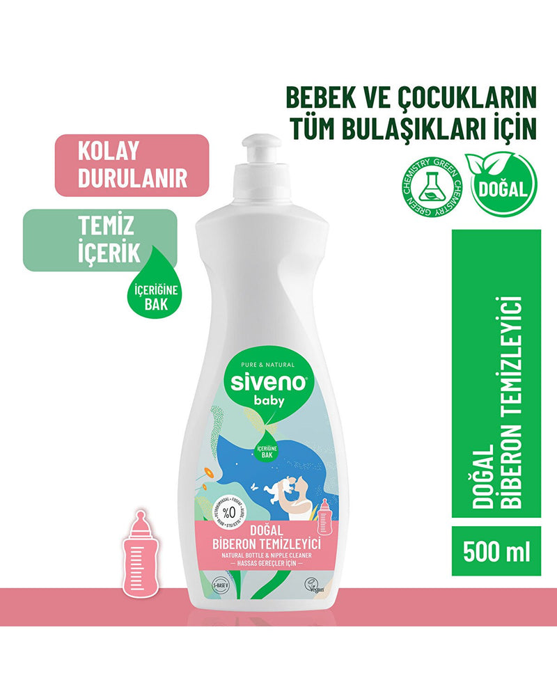 Bebek Doğal Emzik ve Biberon Temizleyici 500ml