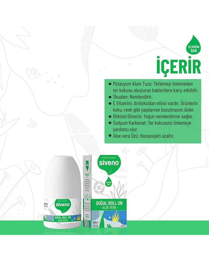 %100 Doğal Roll-On Aloe Vera 50 ml