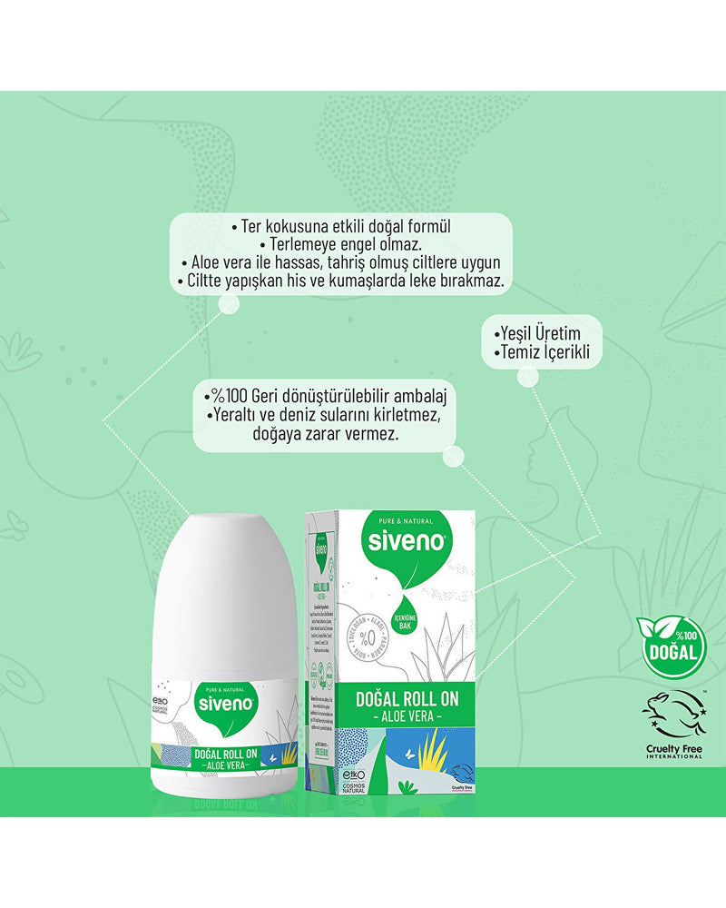 %100 Doğal Roll-On Aloe Vera 50 ml