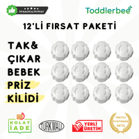 12 Adet Priz Kapağı, Priz Koruyucu, Priz Kapatıcı