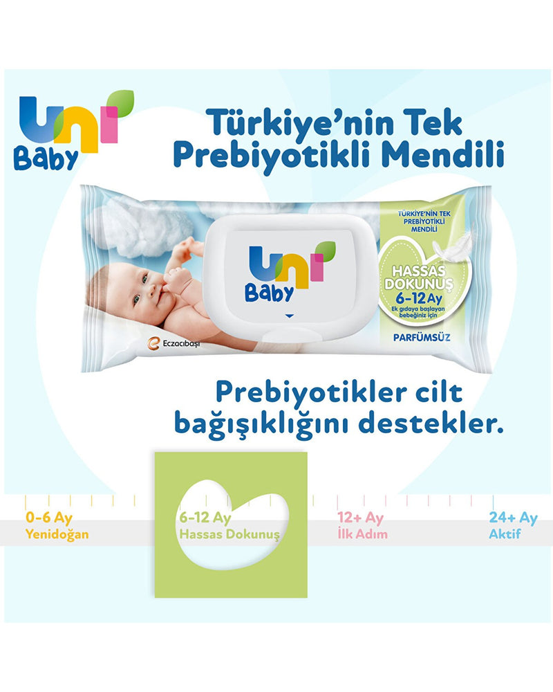 Hassas Dokunuş Bebek Islak Mendil 6-12 Ay 3x52 Adet