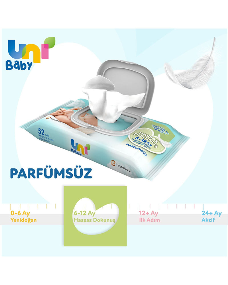 Hassas Dokunuş Bebek Islak Mendil 6-12 Ay 3x52 Adet